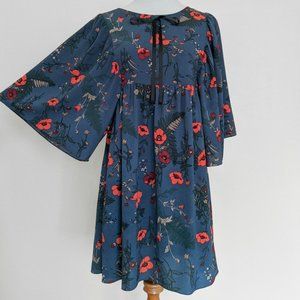 Magonn Butterfly shape loose fit floral dress